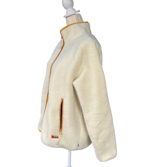 Fjall Raven Women's Vardag Pile Fleece Jacket in Cream Size Large - Picture 2 of 12